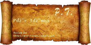 Pór Tímea névjegykártya