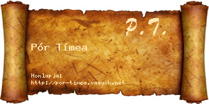 Pór Tímea névjegykártya