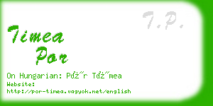 timea por business card